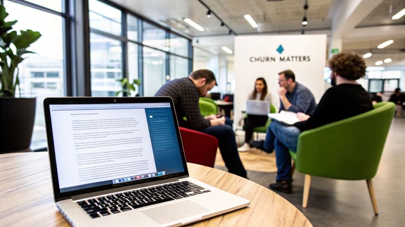 A visual representation of data analysis with charts and graphs, emphasizing the importance of churn rate analysis.