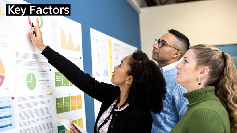 An employee is drawing a graph with an upward trend on a glass wall, symbolizing actionable data analysis.