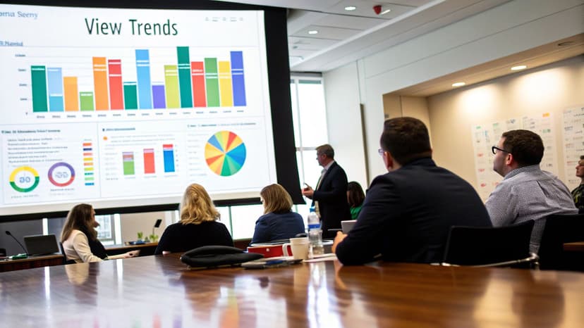 A line chart in Excel showing customer churn trends over time, illustrating the power of data visualization.