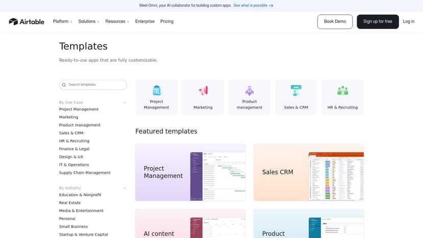 Airtable Templates Gallery
